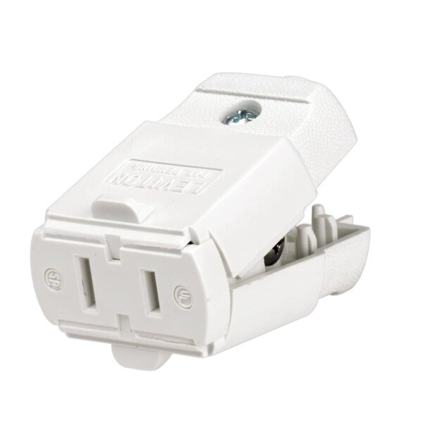 Leviton Straight Blade Connector, 1-15R, 2 Pole, 2 Wire, Screw Terminals C22-00102-0WP - main